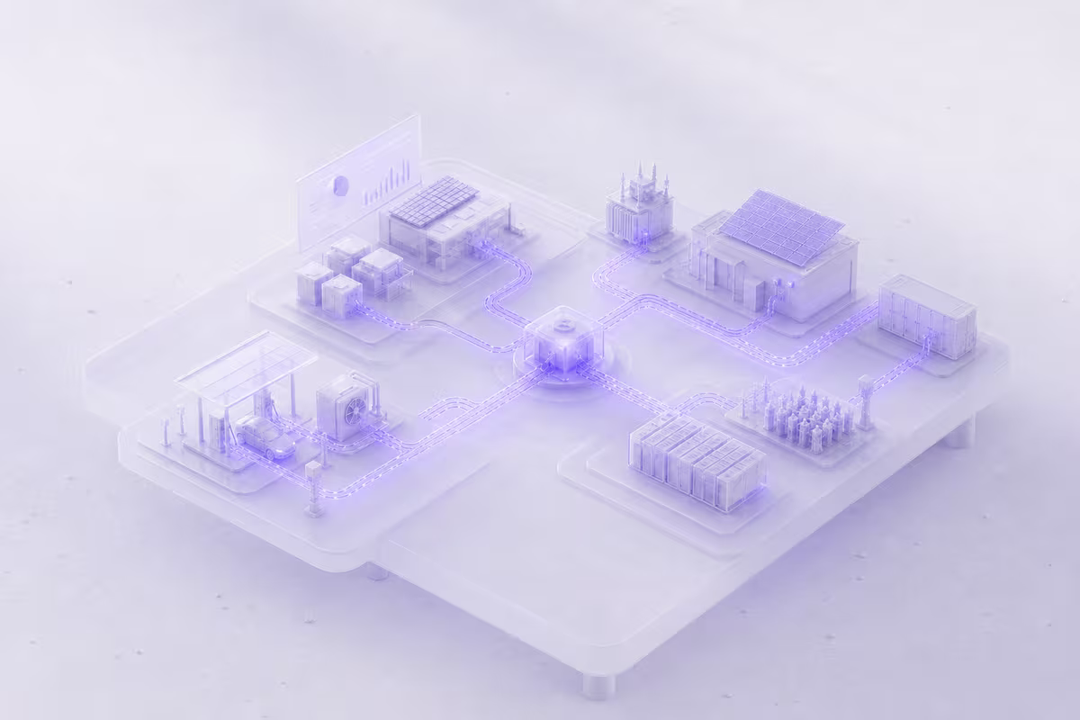 Energieadvies, installatie en assets verbonden in één locatiescenario.